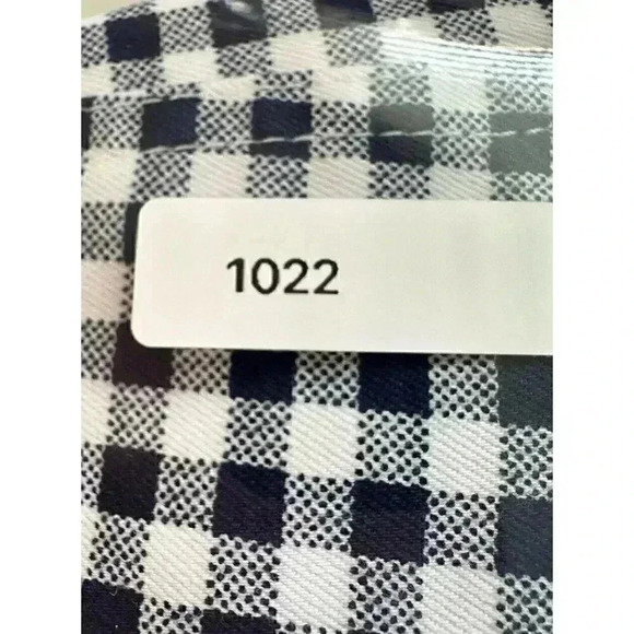 Draper James RSVP Pants Women's 8 Blue Gingham Stretch Ankle Cotton Blend - Picture 8 of 8